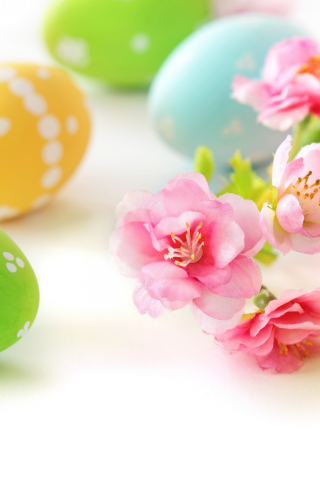 Easter, eggs, flowers, delicate, пасха, яйца, цветы