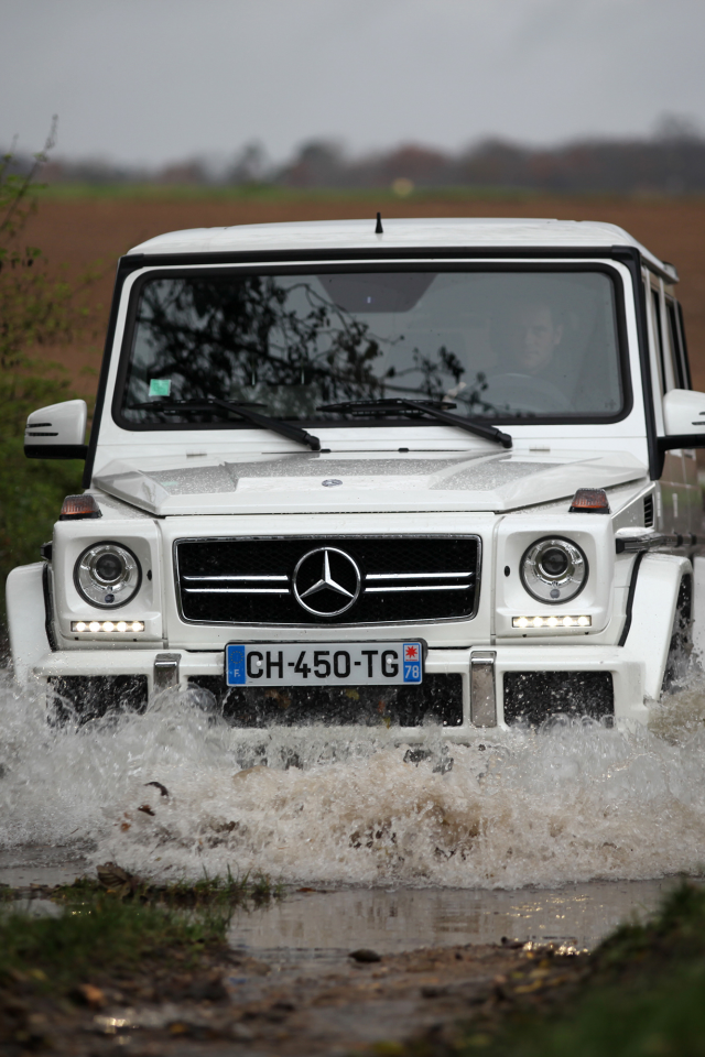 Mercedes, g63, amg, white, water, off-road, spray, Мерседес, белый, вода, брызги, бездорожье
