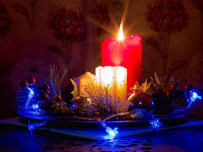 candles, decorations, long exposure, advent