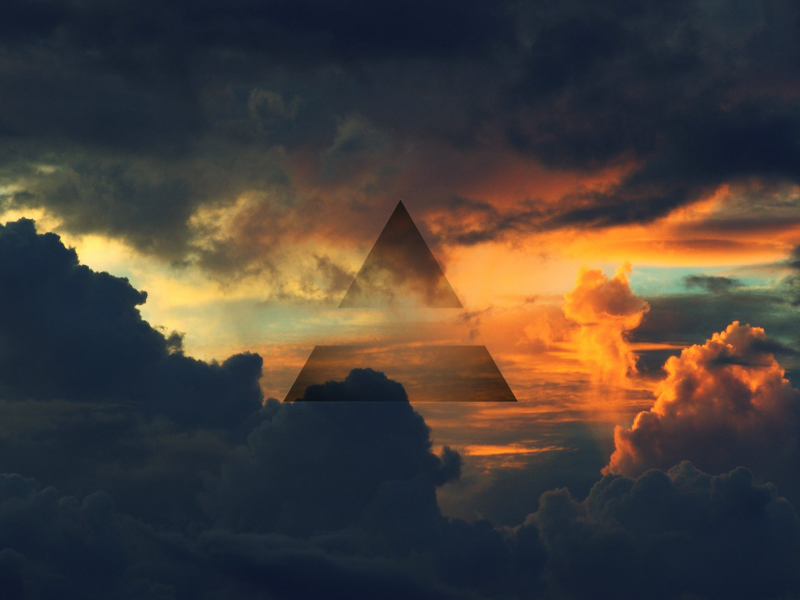 воздух, 30 seconds to mars, символ, треугольник, небо