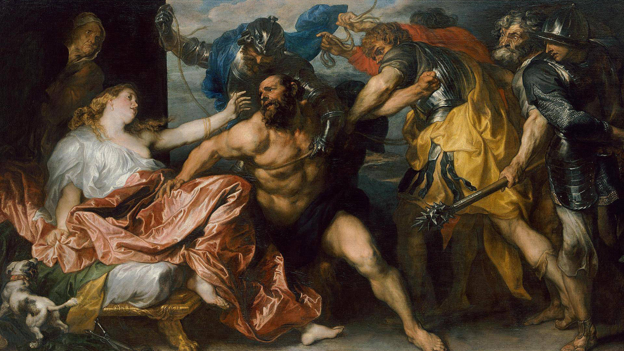 Питер Рубенс, картина, пленение Самсона.
