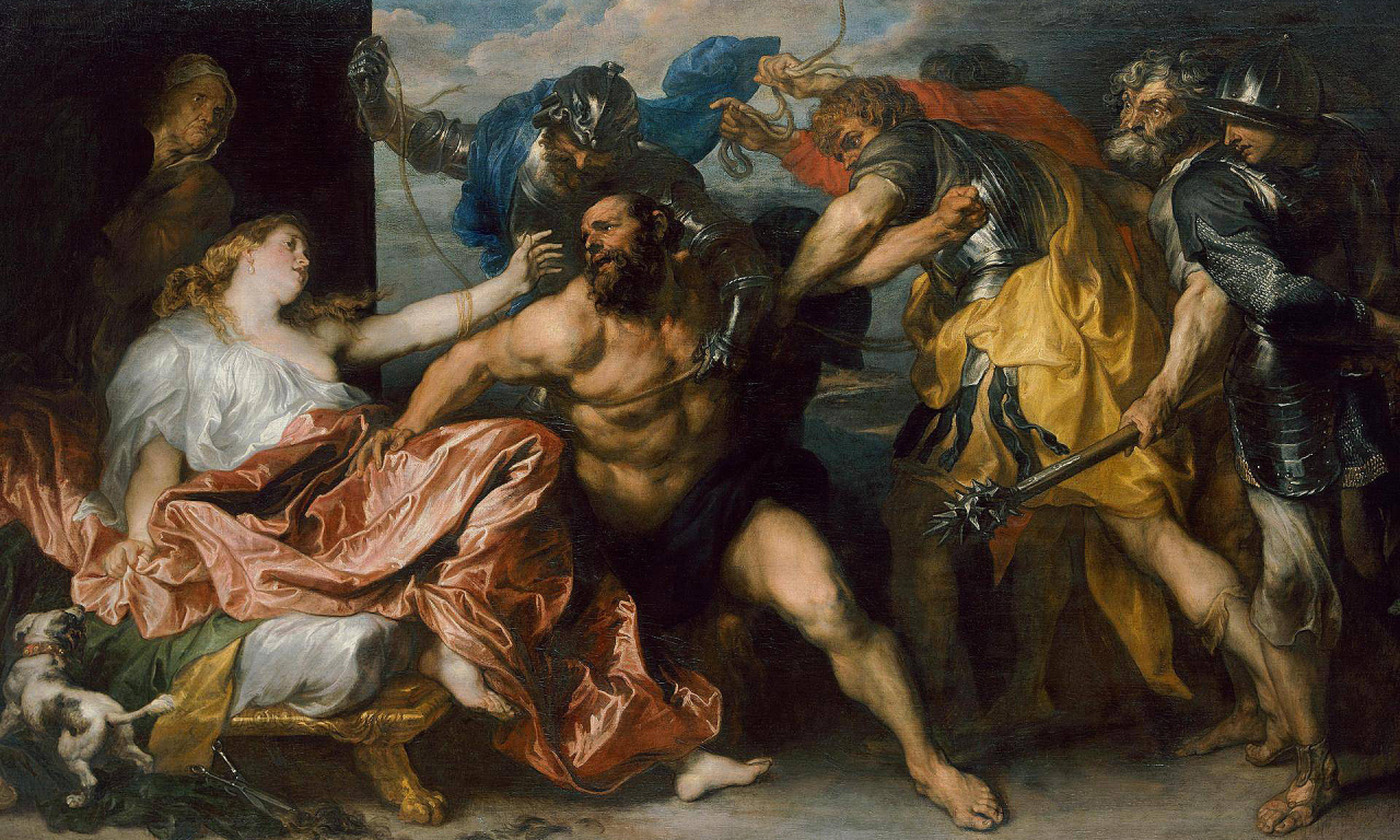 Питер Рубенс, картина, пленение Самсона.