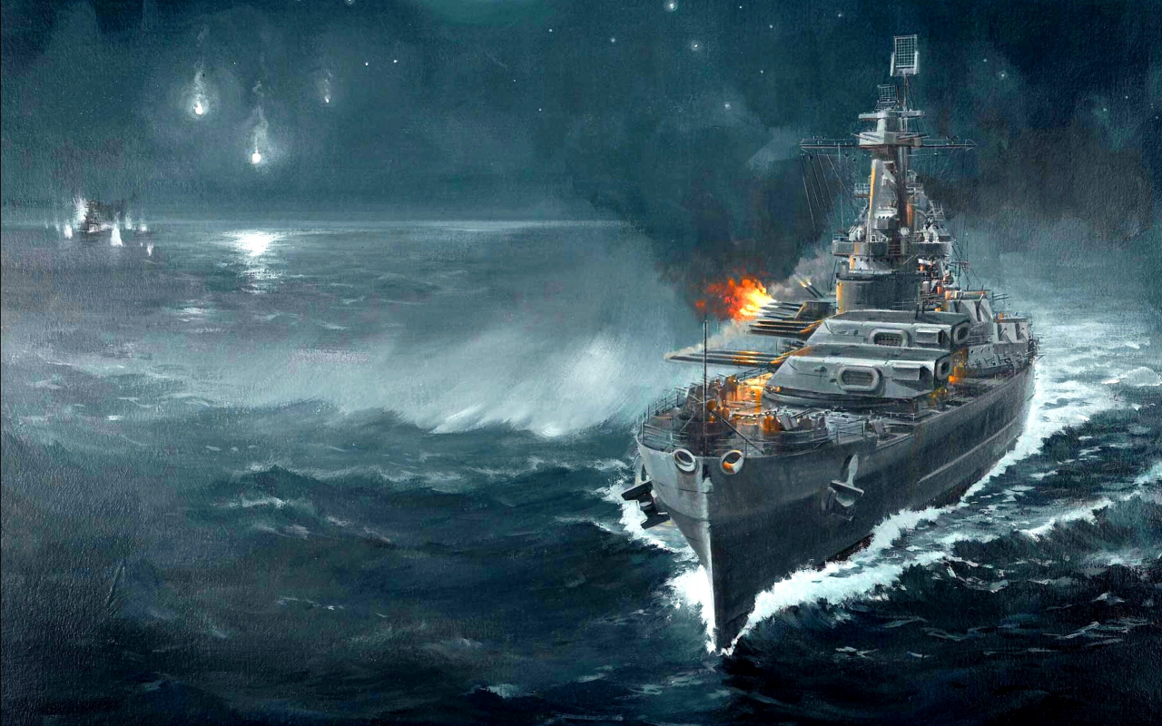 гуадалканал, морской бой, 14 ноября 1942 года, ночь, арт