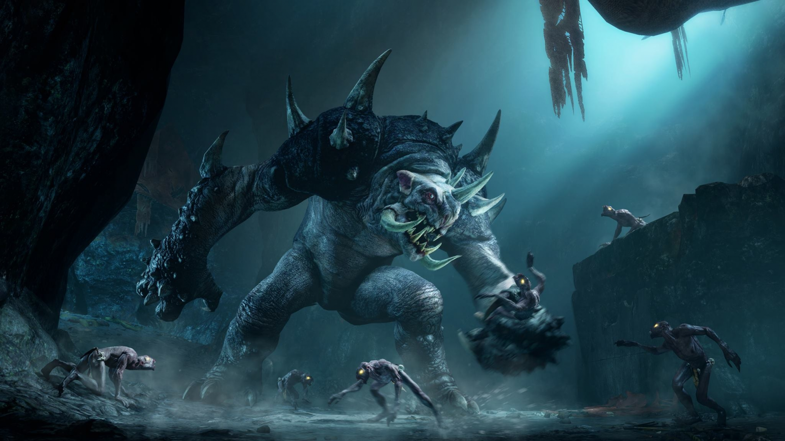 shadow of mordor, graug, monster, 3d