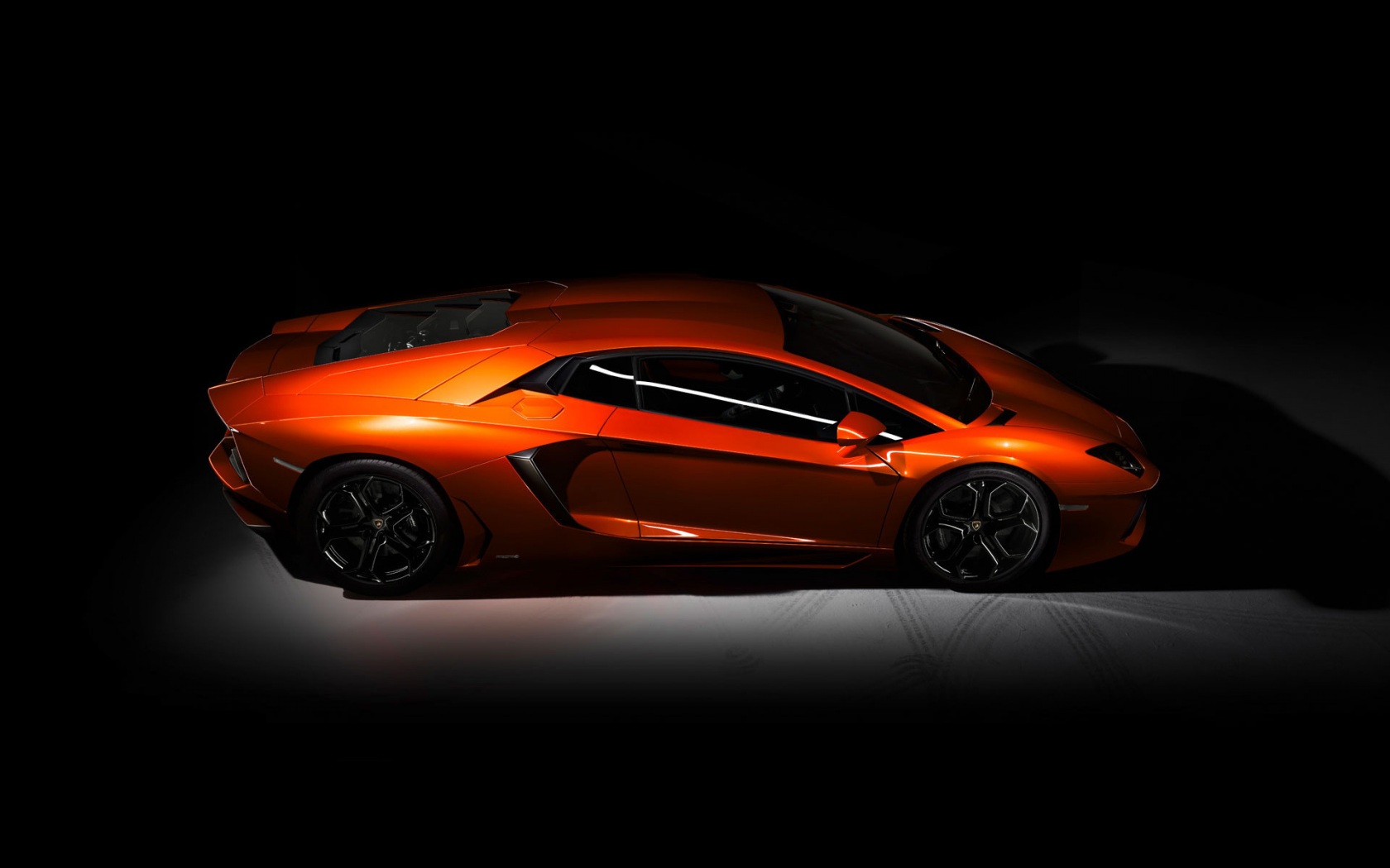 Lamborghini, aventodor, оранжевая, фон