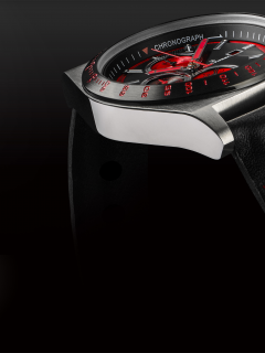 watches, clock, red, black