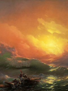 И.К.Айвазовский, картина 9й вал, море, шторм.