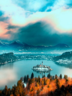 Slovenia, Bled lake, Словения, озера Блед, горы, лес