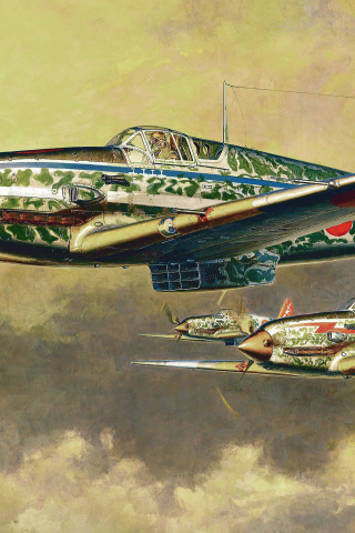 ww2, japanese fighter, japanese aircraft, painting, art, kawasaki ki-61 hien type i-hei, war