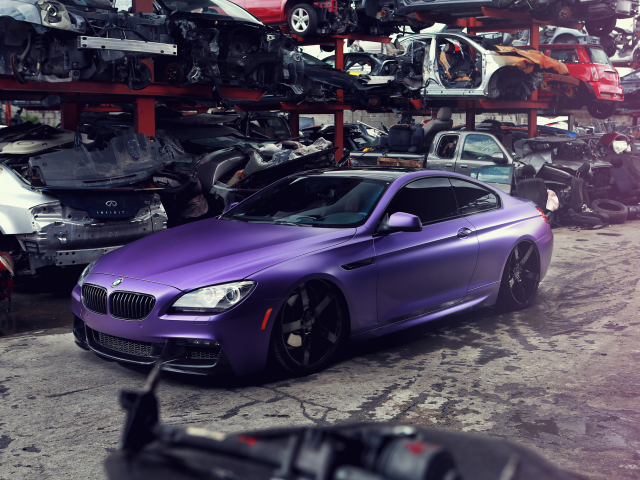 bmw, свалка, пурпурная, м6, бмв, m6, purple