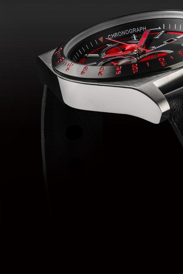 watches, clock, red, black