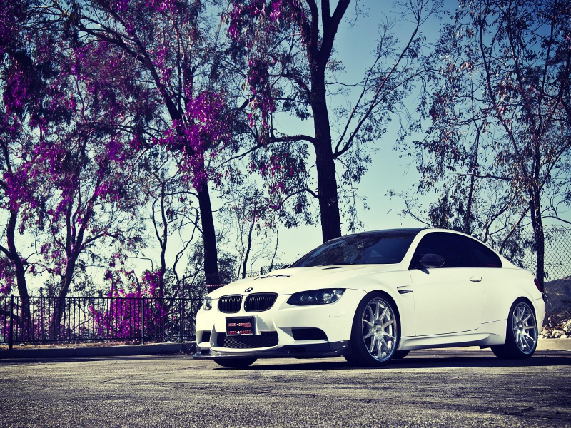 BMW, М3, белый