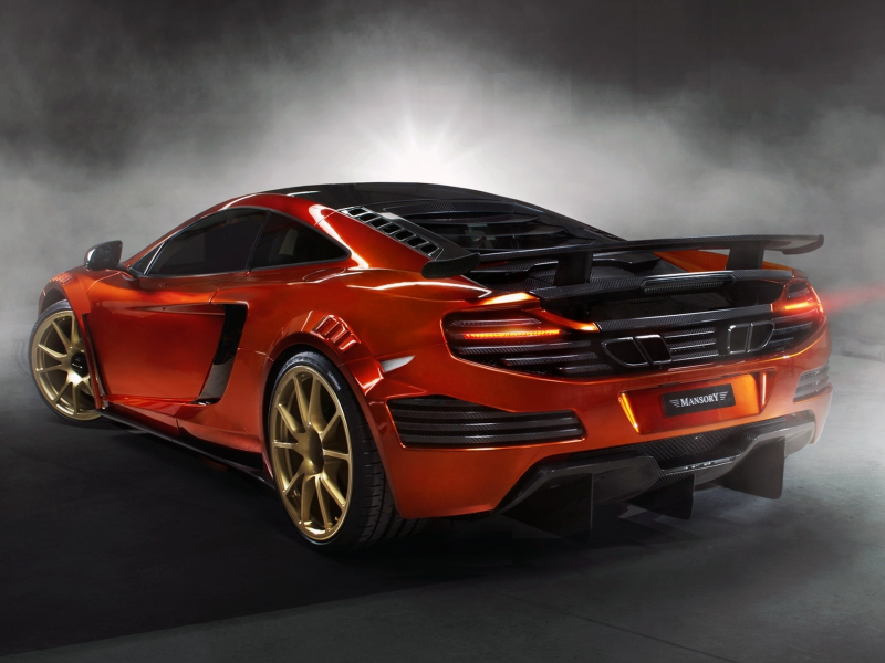 макларен, mp4-12c, суперкар, оранжевый, mclaren, mansory