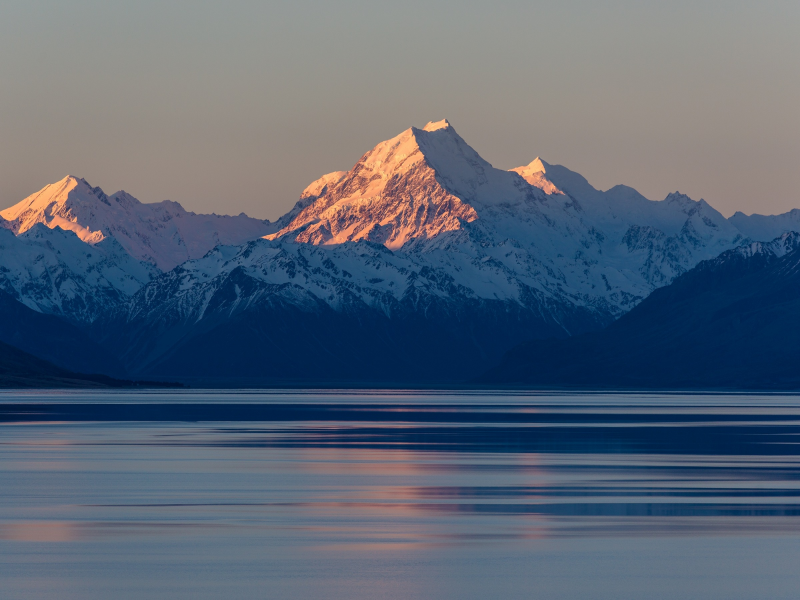 Mount Cook National Park, океан, горы, пейзаж