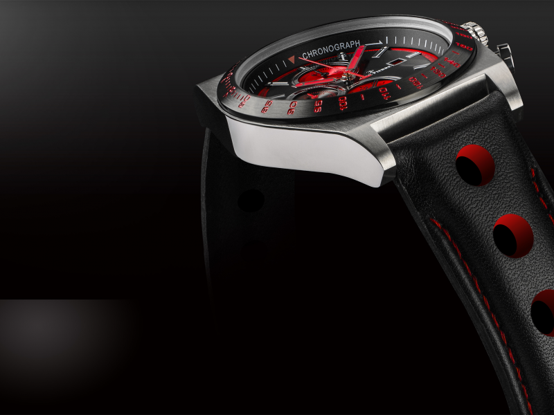 watches, clock, red, black