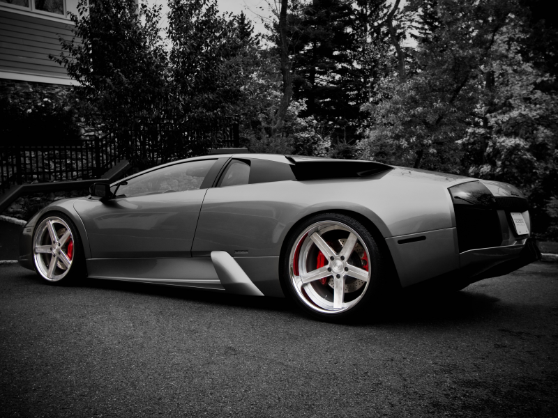 черно-белое, Lamborghini, литье