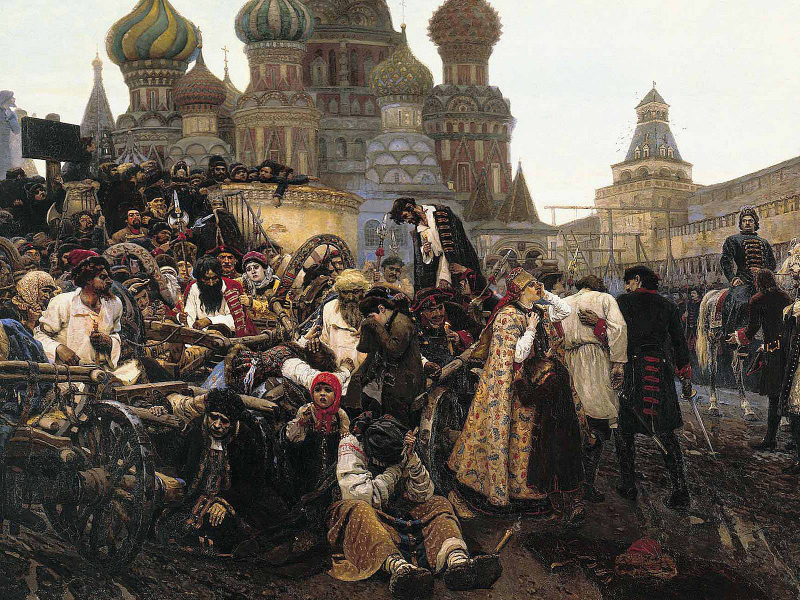 В.И.Суриков, картина, холст, масло, утро стрелецкой казни.