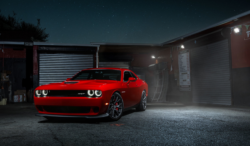 challenger, car, muscle, srt, hellcat, dodge, front, red