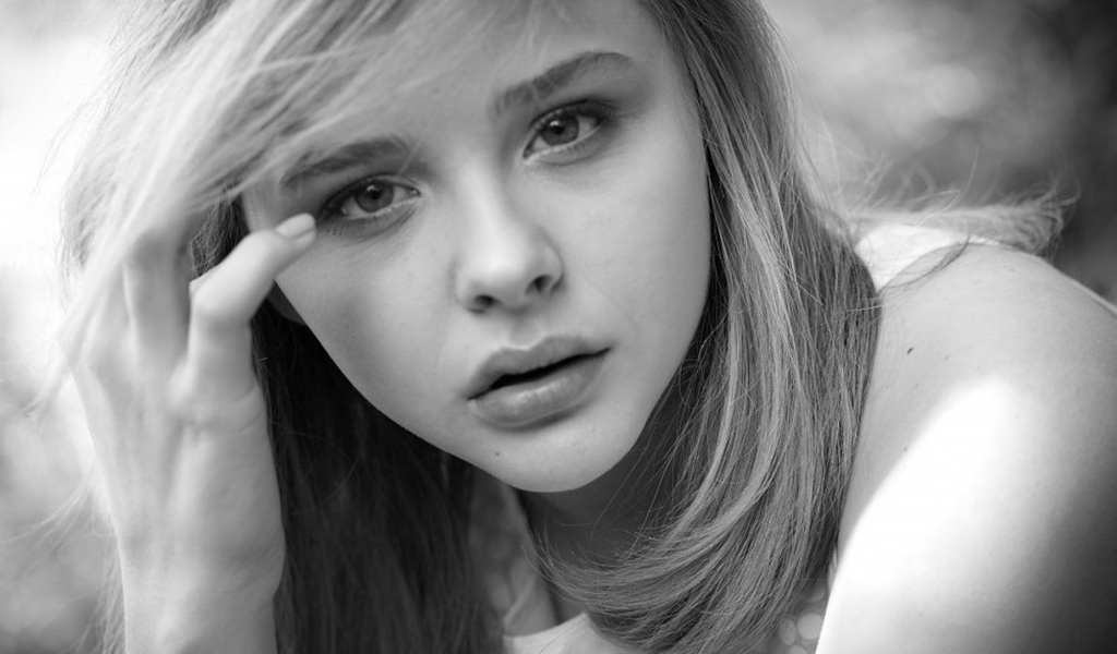 chloe grace moretz, черно-белое, хлоя грейс морец, актриса