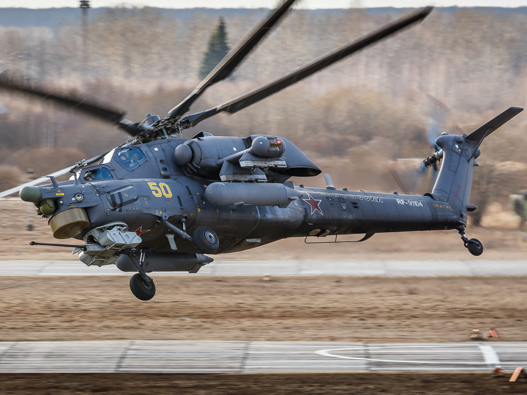 mi-28, вертолёт, ударный, взлёт, российский