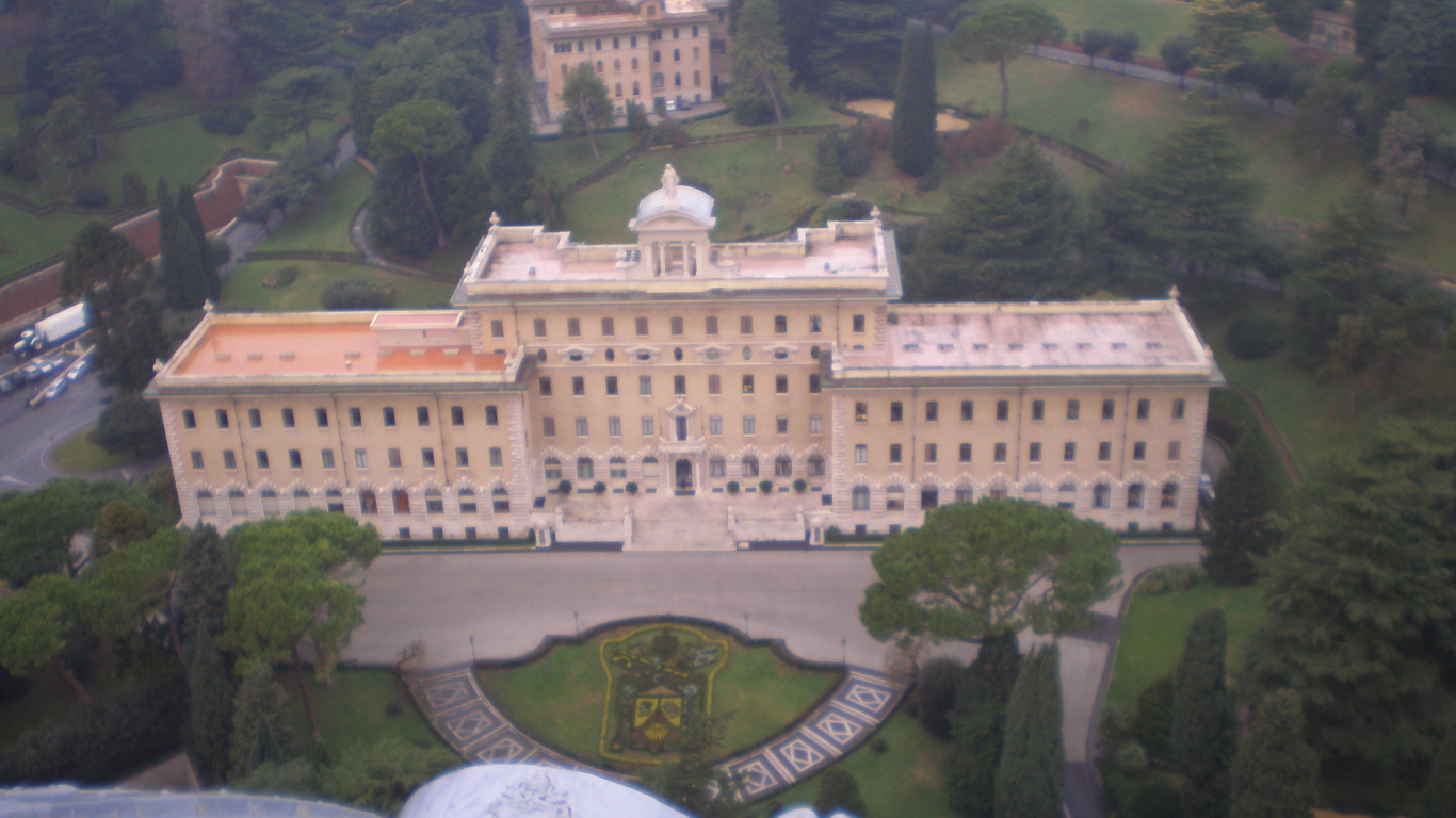 Дворец, Ватикан, Рим, Италия, Лацио, город, площадь, Vaticano, Stato della Citta del Vaticano, Roma, Italia, Lazio