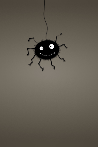 черный, паутина, паук, spider, темноватый фон, минимализм