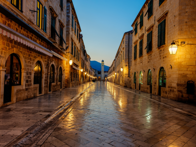 dubrovnik, croatia, дубровник, stradun, sunrise, хорватия