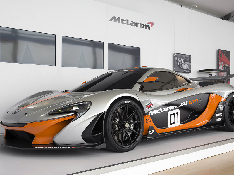 Стена, гараж, асфальт, спорткар, машина, McLaren P1 GTR