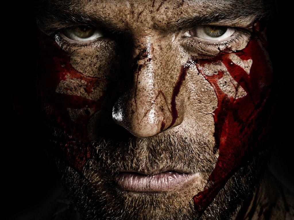 мужик, спартак, spartacus, кровь, liam mcintyre, взгляд, глаза