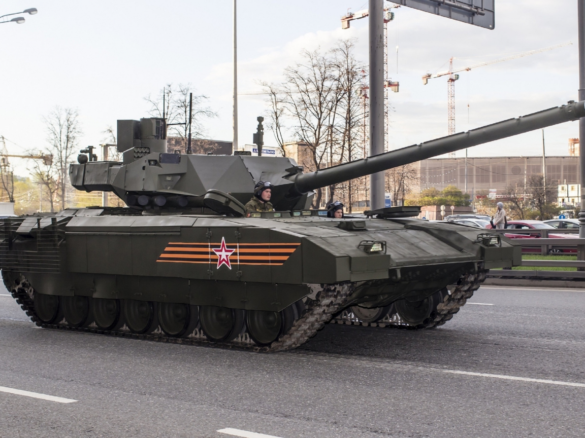 армат, т14, танк, 2015, георгиевская ленточка.