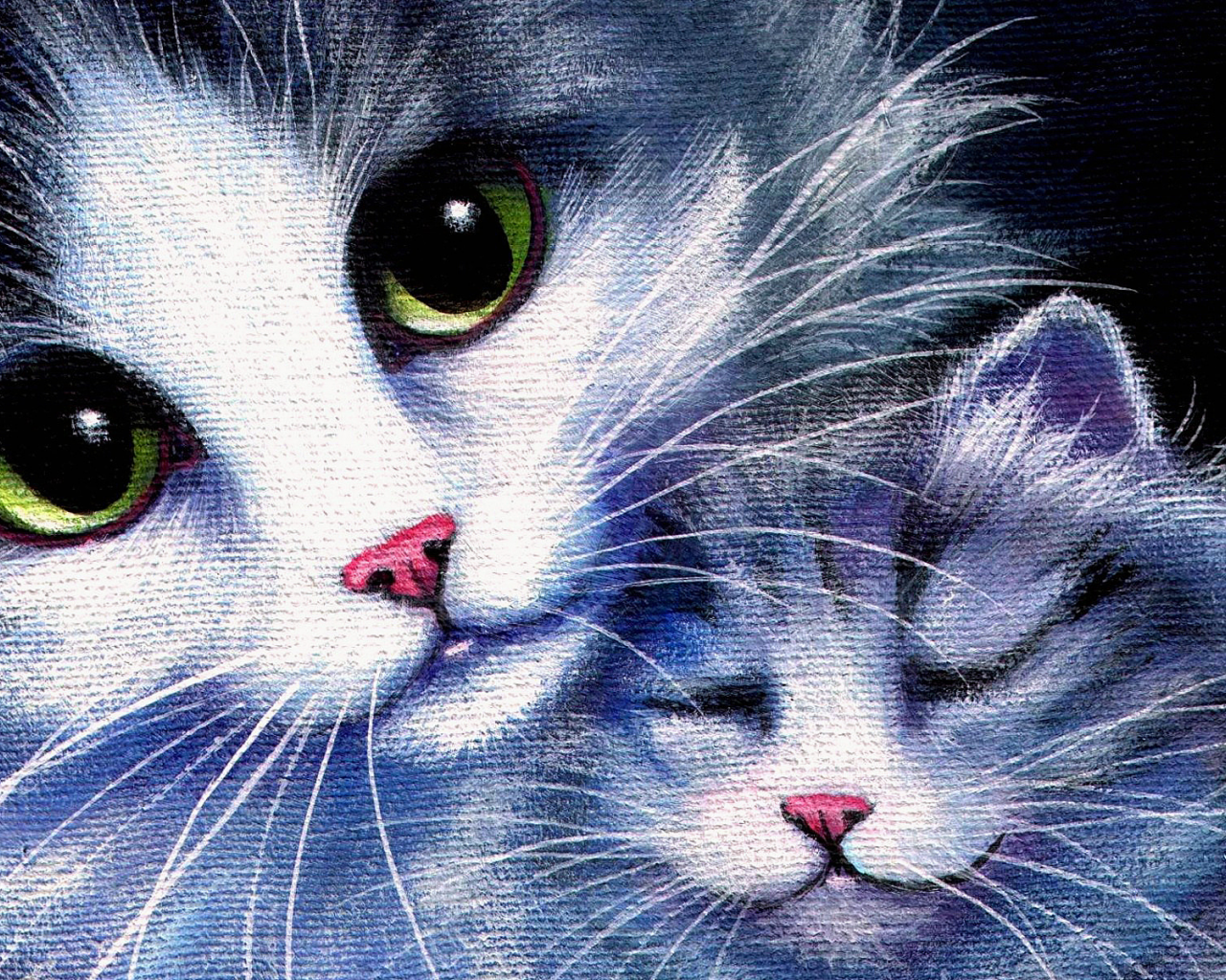 Животное, друг, кошка, котик, котёнок, глаза, взгляд, ласка, рисунок.