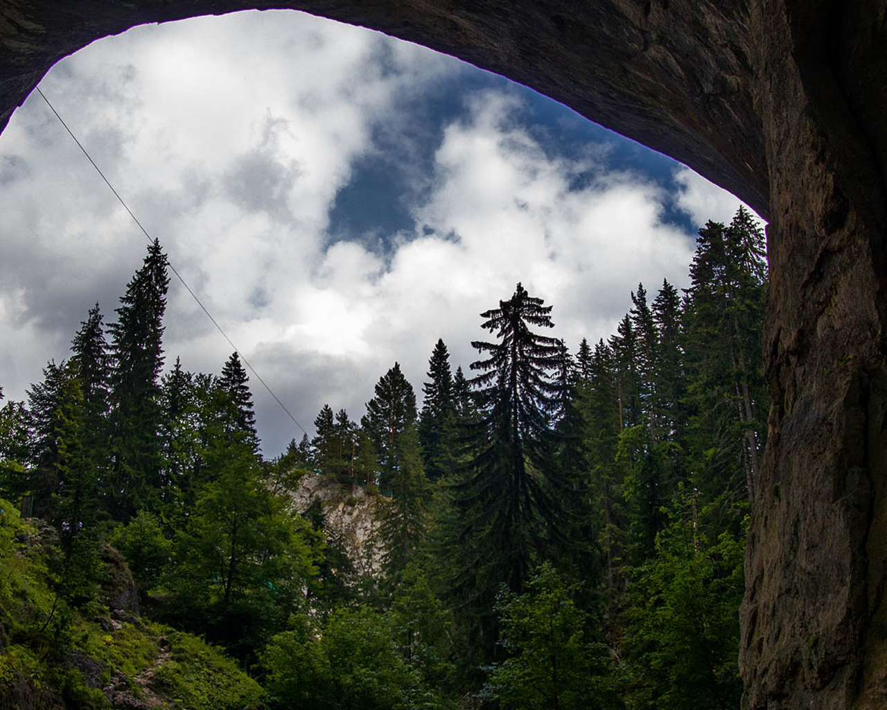 Чудните мостове, Родипи, Болгария, горы, деревья, лес, небо, облака, природа, пейзаж