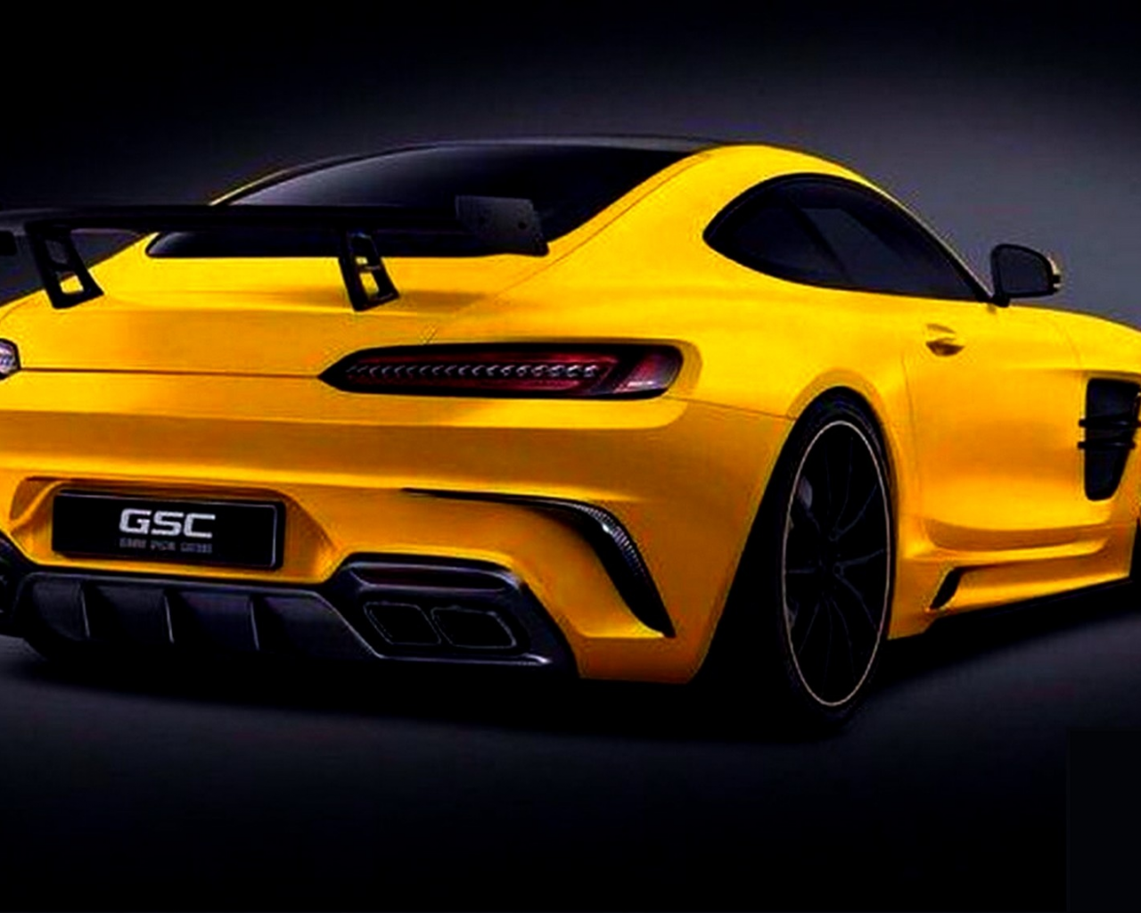 спорткар, желтый, Mercedes amg gt