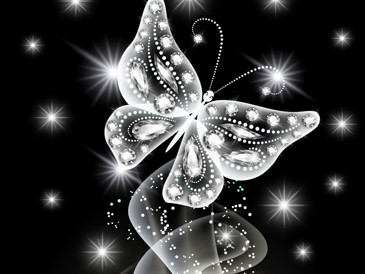 sparkle, white, бабочка, abstract, butterfly, diamonds, неоновая, glow, neon, jem