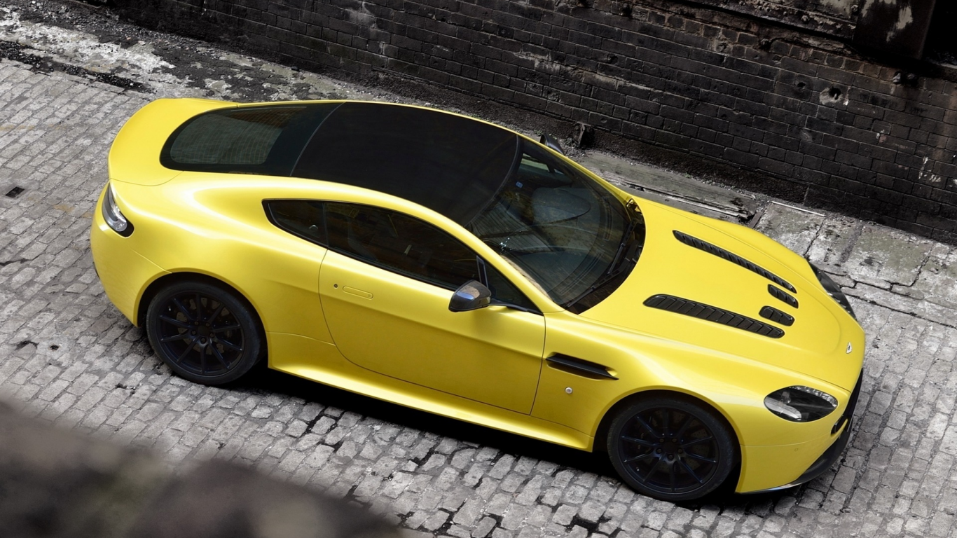 aston martin, v12 vantage s, yellow, car, суперкар (2)