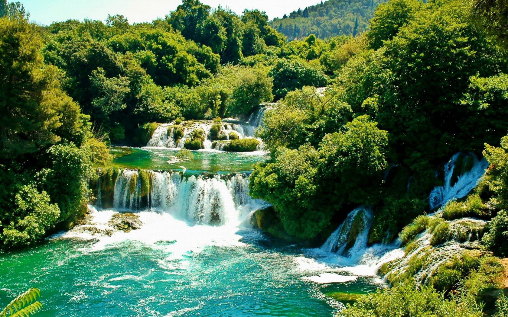 деревья, водопад, зелень, хорватия, croatia, krka national park