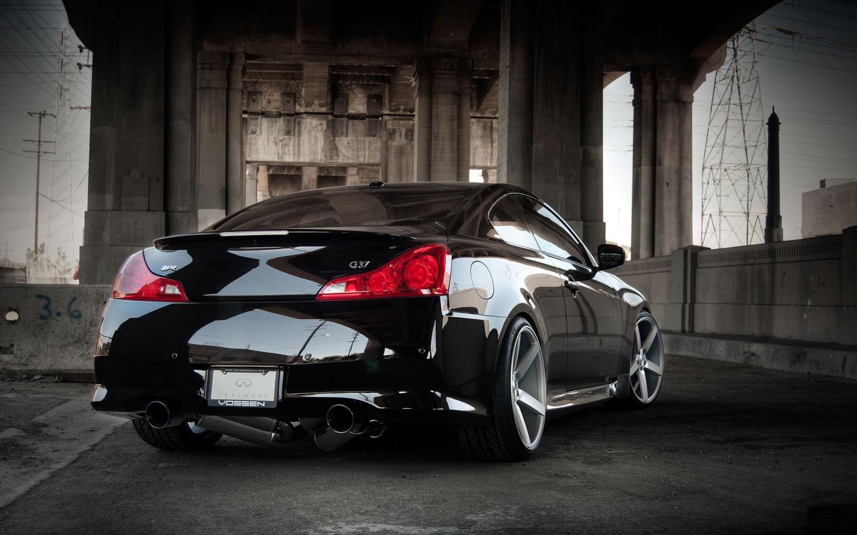 инфинити, чёрный, infiniti, g-series, мост, задняя часть, black, g37