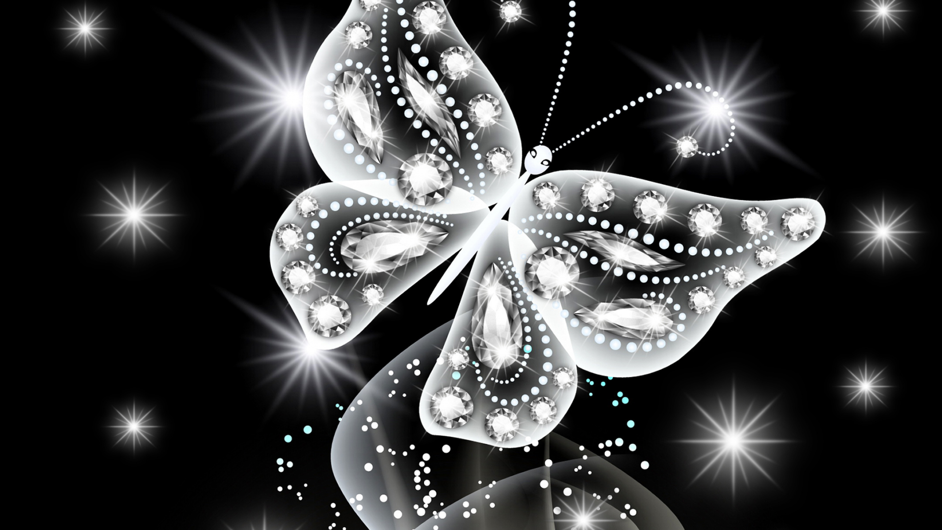 sparkle, white, бабочка, abstract, butterfly, diamonds, неоновая, glow, neon, jem