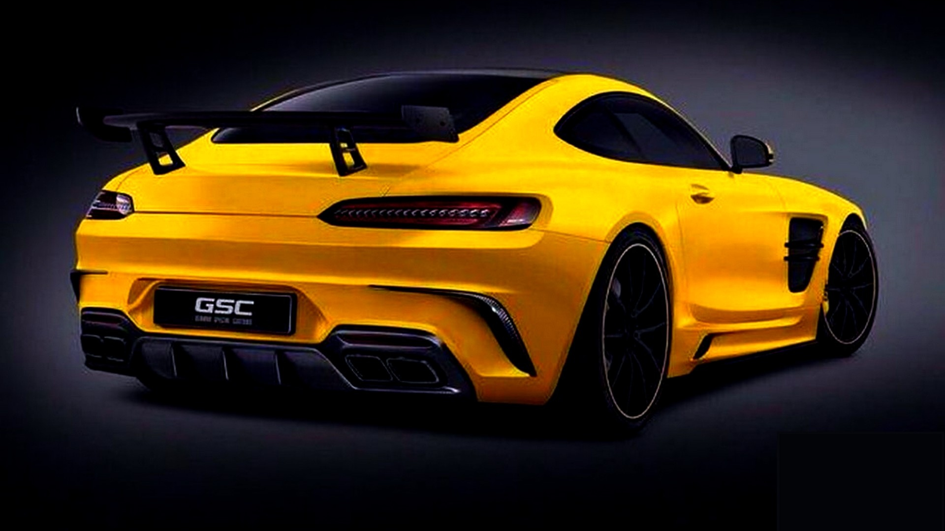 спорткар, желтый, Mercedes amg gt