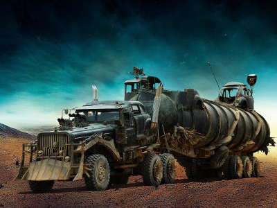 Кино, фильм, небо, пустыня, машина, грузовик, Mad Max Fury Road