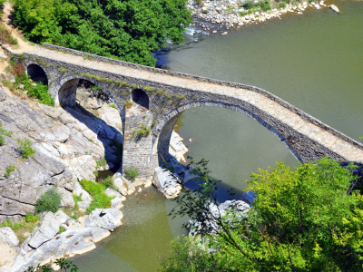 Дьявольский мост, Родопи, Болгария, река, скалы, природа, пейзаж