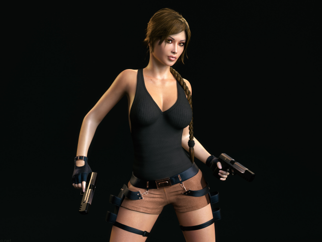 Lara Croft, Пистолеты, 3d