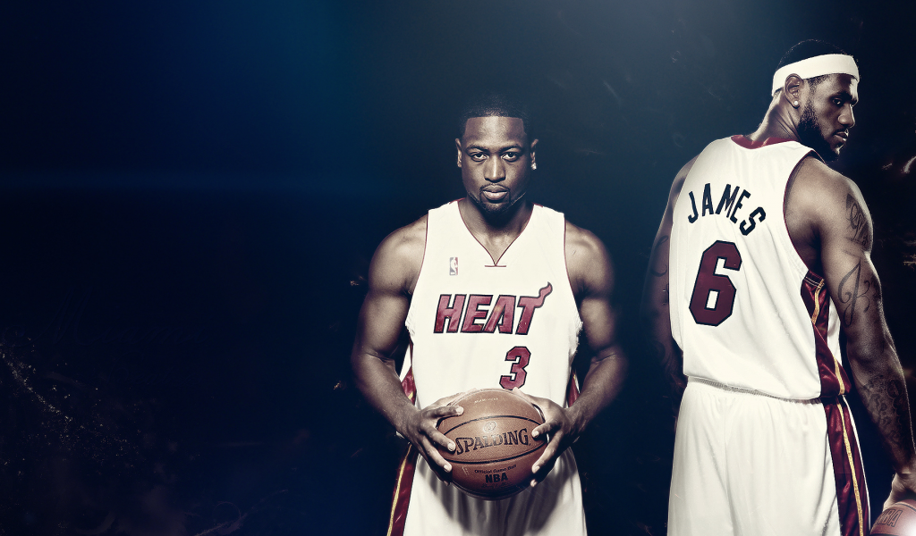 lebron james, heat, мяч, miami heat, spalding, nba, баскетбол, dwyane wade