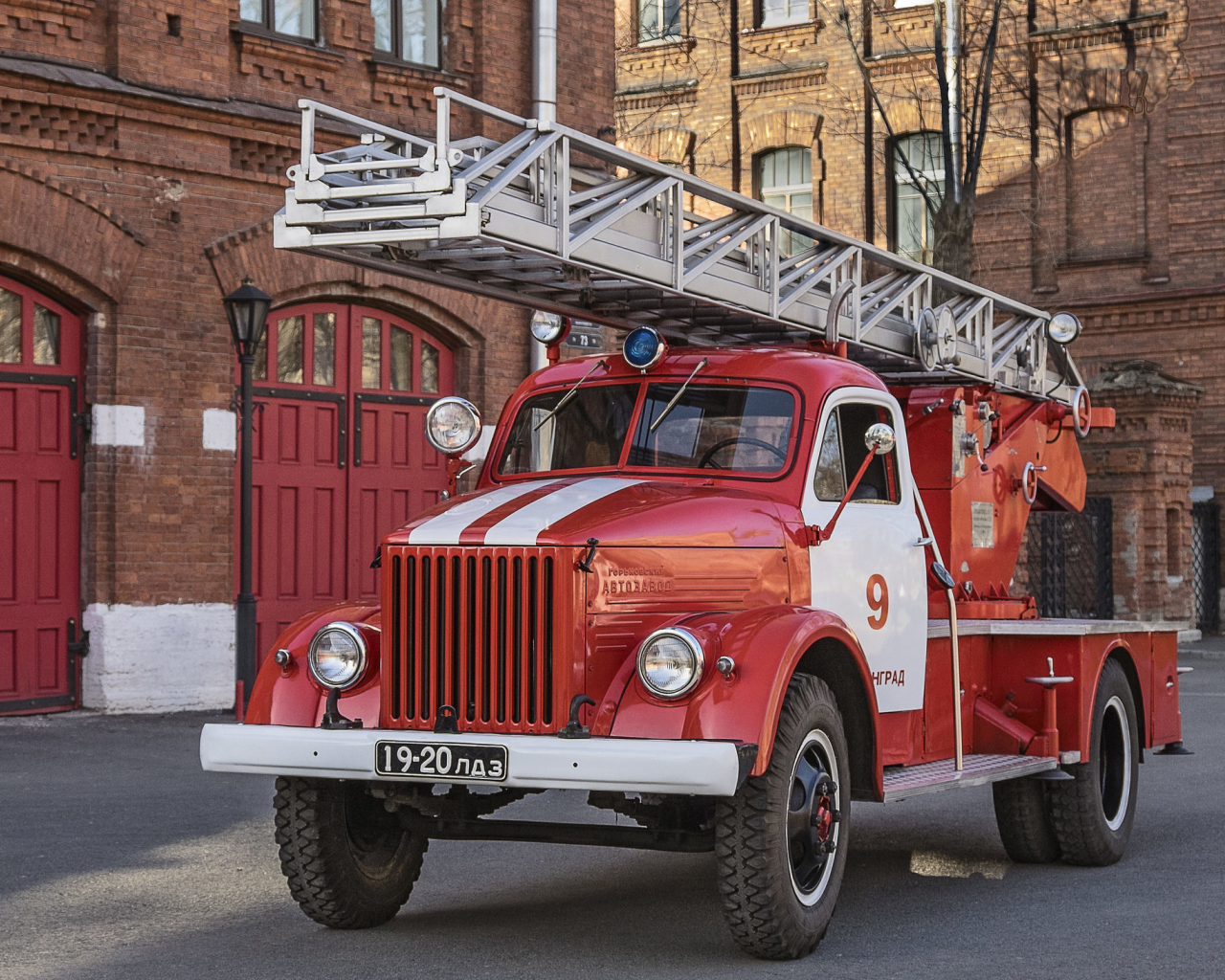 ГАЗ-51, советская, пожарная, машина, ГАЗ, техника, СССР, грузовик
