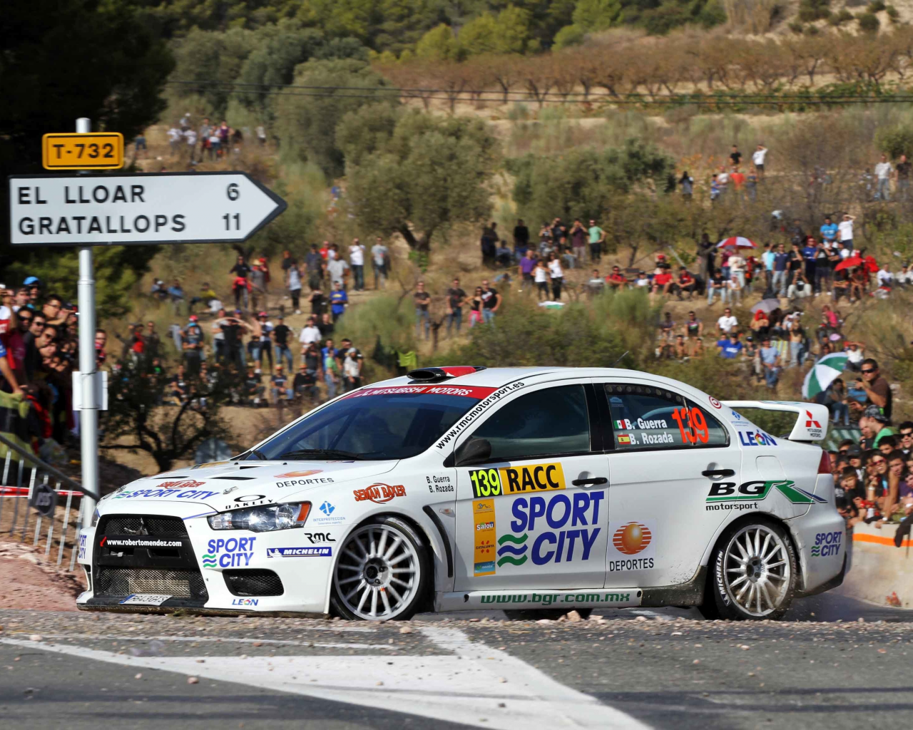 benito guerra, rally, lancer, 139, фаны, люди, белый, mitsubishi, поворот