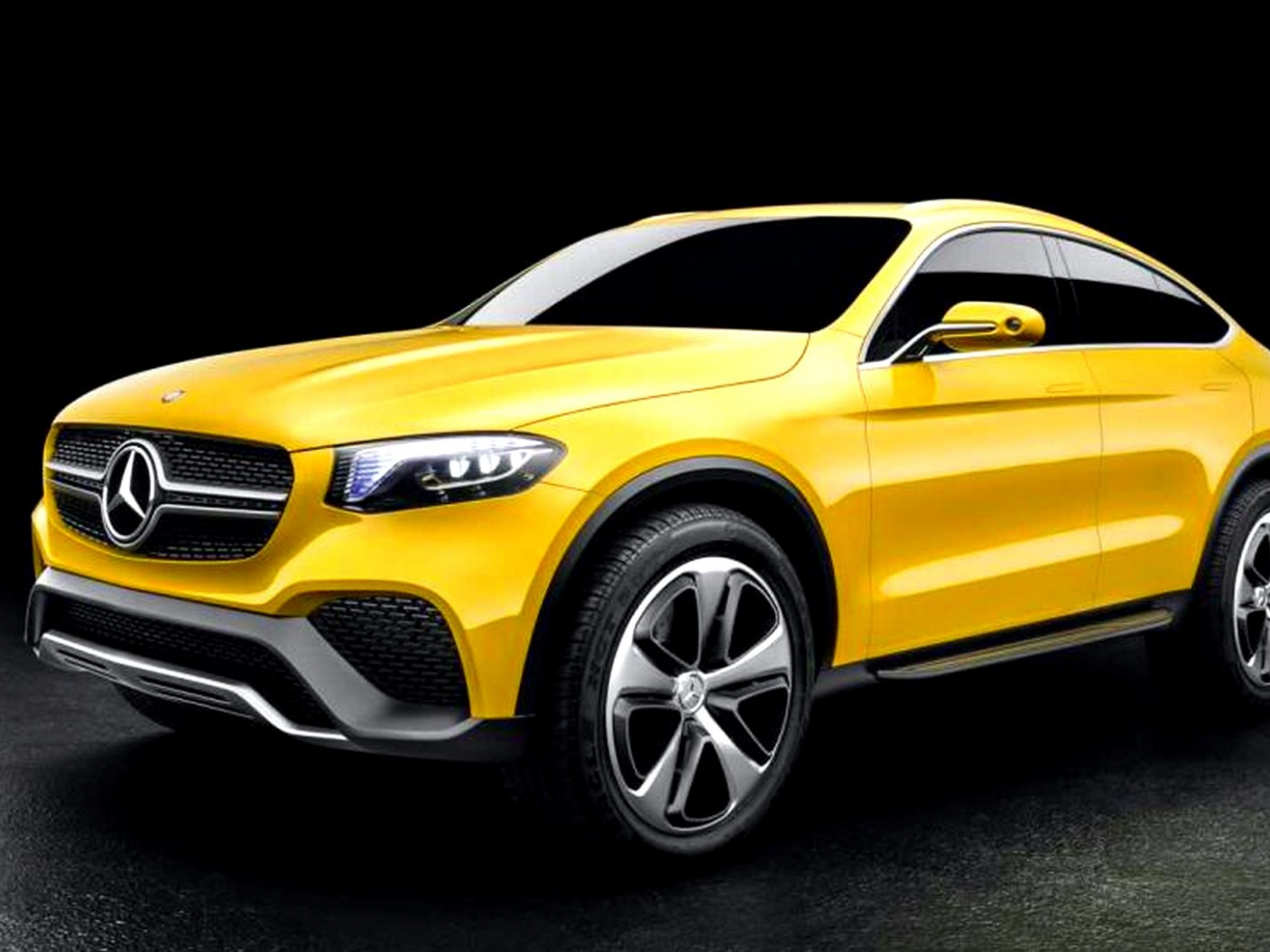 кроссовер, желтый, Mercedes benz glc coupe