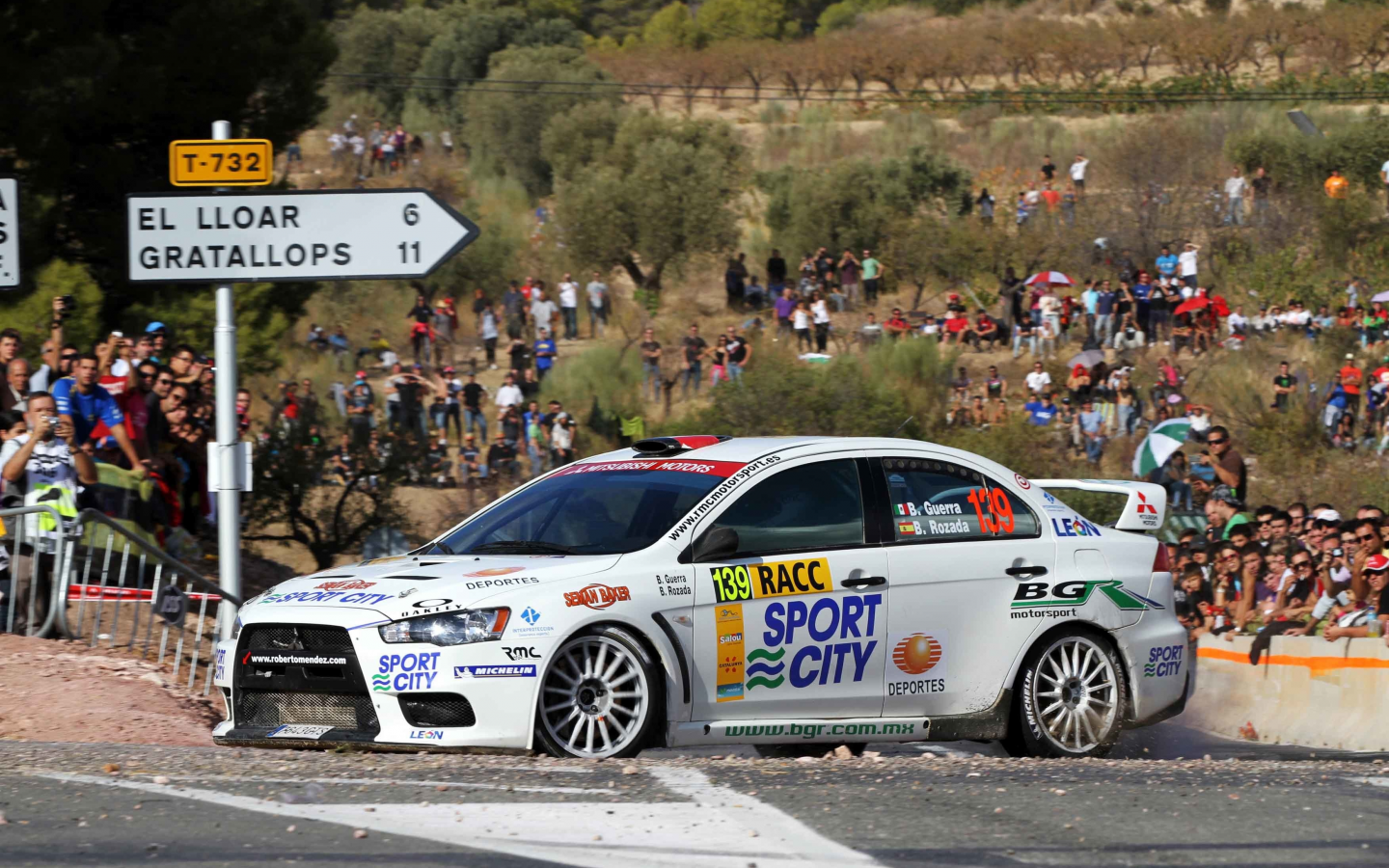 benito guerra, rally, lancer, 139, фаны, люди, белый, mitsubishi, поворот