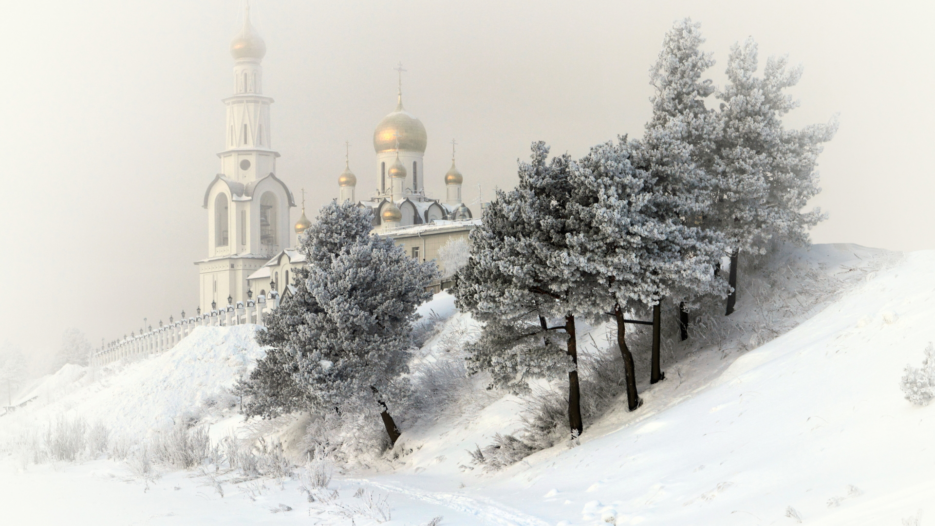 церковь, сургут, зима, храм