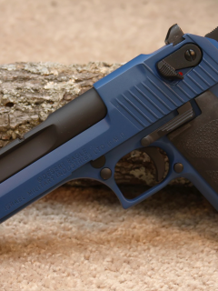 blue, handgun, gun, pistol, desert eagle