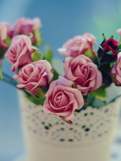 розочка, ваза, цветы, роза, розы, розовая, цветочки